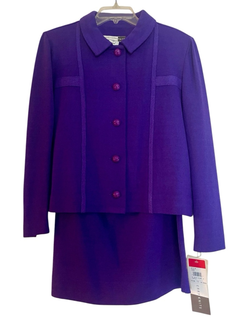NWT Castleberry Knit Sweater & Skirt Suit Size 12 in Purple